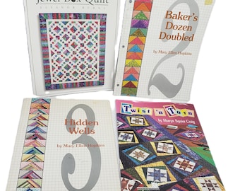 4 Vintage Quilting Books Lot Jewel Box Quilt Baker's Dozen Twist Blocks Booklets