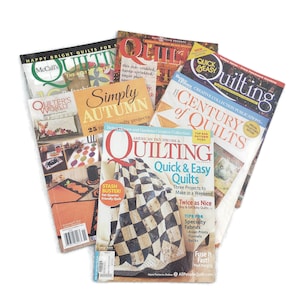 6 Quilting Magazines Lot, Quilter's World, McCall's Quilting, Quick & Easy Quilts, Christmas Quilting Patterns, Craft Magazine Back Issues