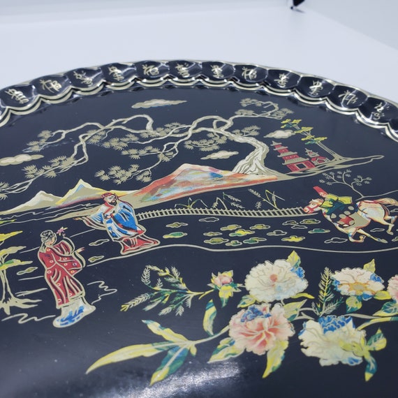 Bandeja vintage para cócteles Cathay de 23 cm de Baret Ware