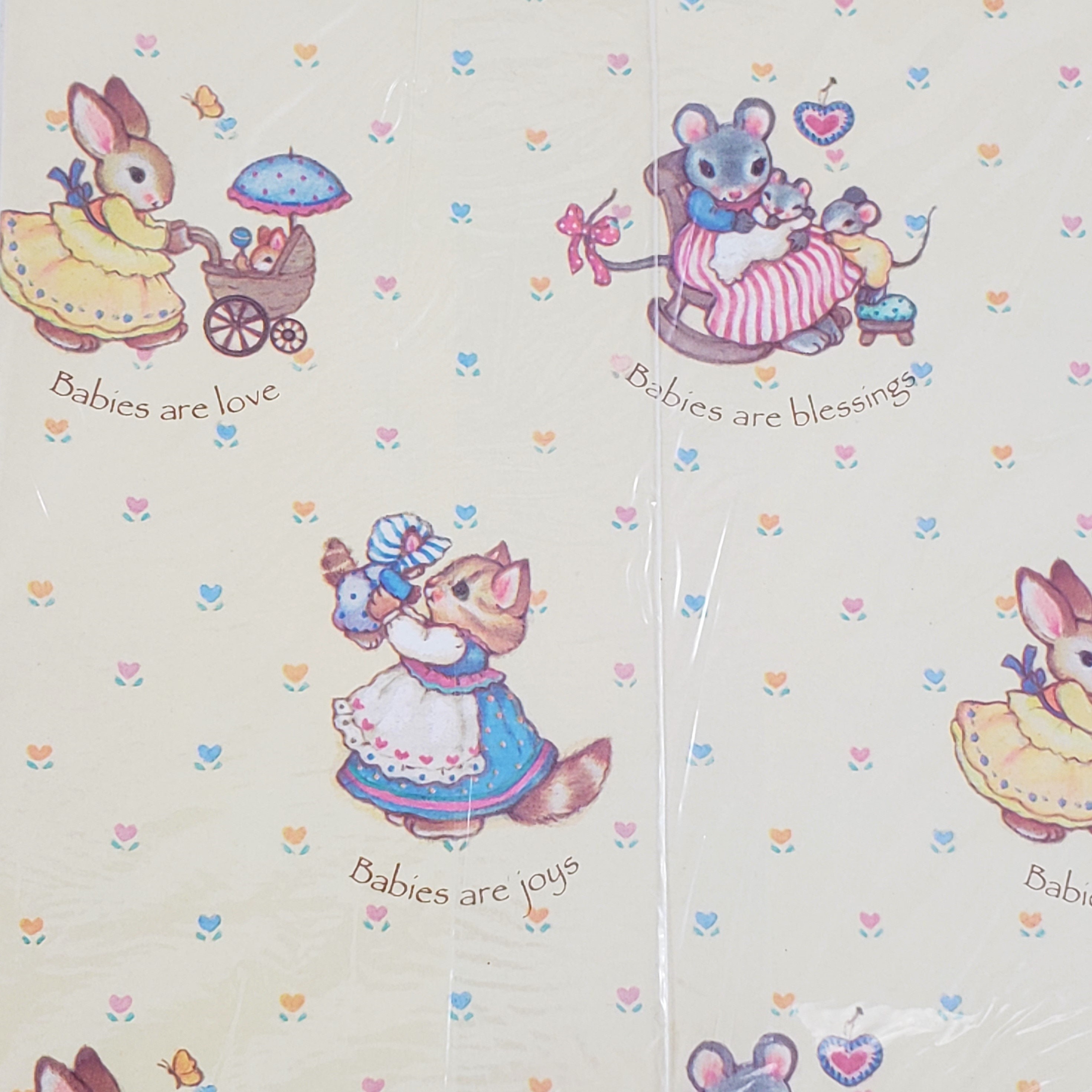 Vintage Gibson All Occasion Wrapping Paper Alice in Wonderland One