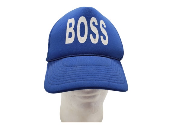 Vintage BOSS Mesh Trucker Hat, Funny Snapback Hat… - image 1