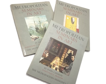 3 Seminarios Metropolitanos sobre Portafolios de Arte 2 4 7 por John Canaday, Realismo Abstracción Composición, 1958 Libro de Arte del Museo MET con Litografías