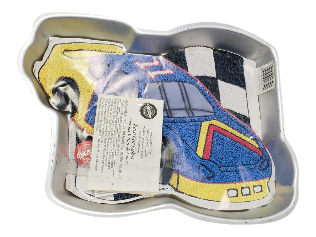 Vintage Wilton 11 Race Car Cake Pan With Instructions, Retired 2105