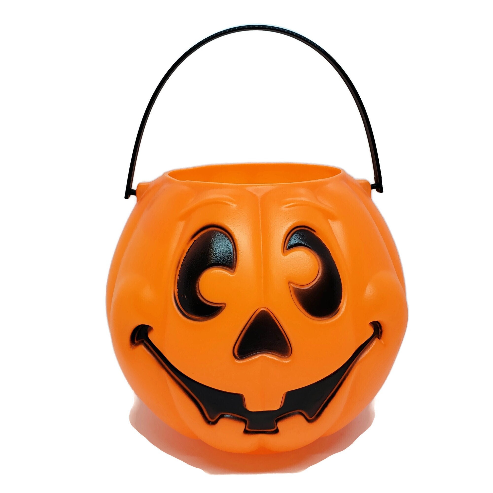 Pumpkin Bucket, Set Of Halloween Plastic Pumpkin Candy Container
