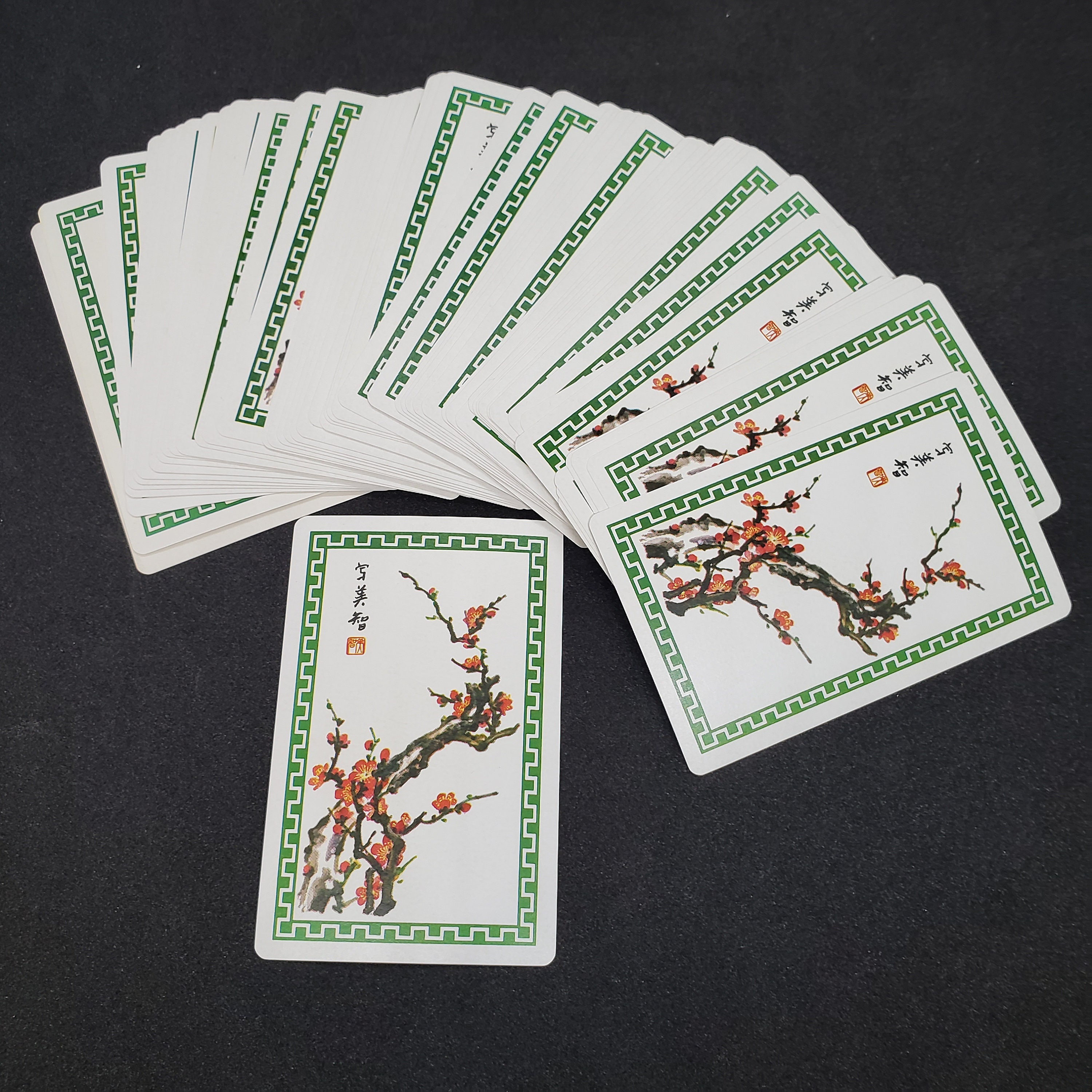 Vintage Playing Cards Deck Chinese Flowers & Branches, Hoyle