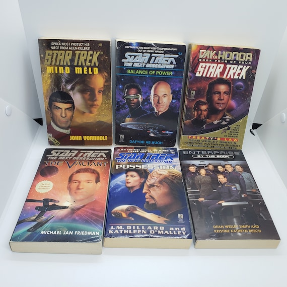 14 Star Trek Novels Book Lot TOS TNG, Star Trek Crossover Novels