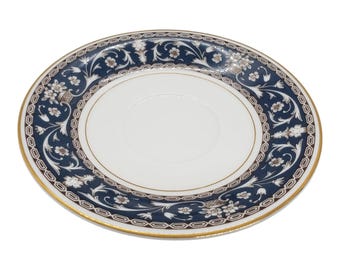 Mikasa Petite Bone China Markham L6212 Saucer Plate Blue Gold Rim