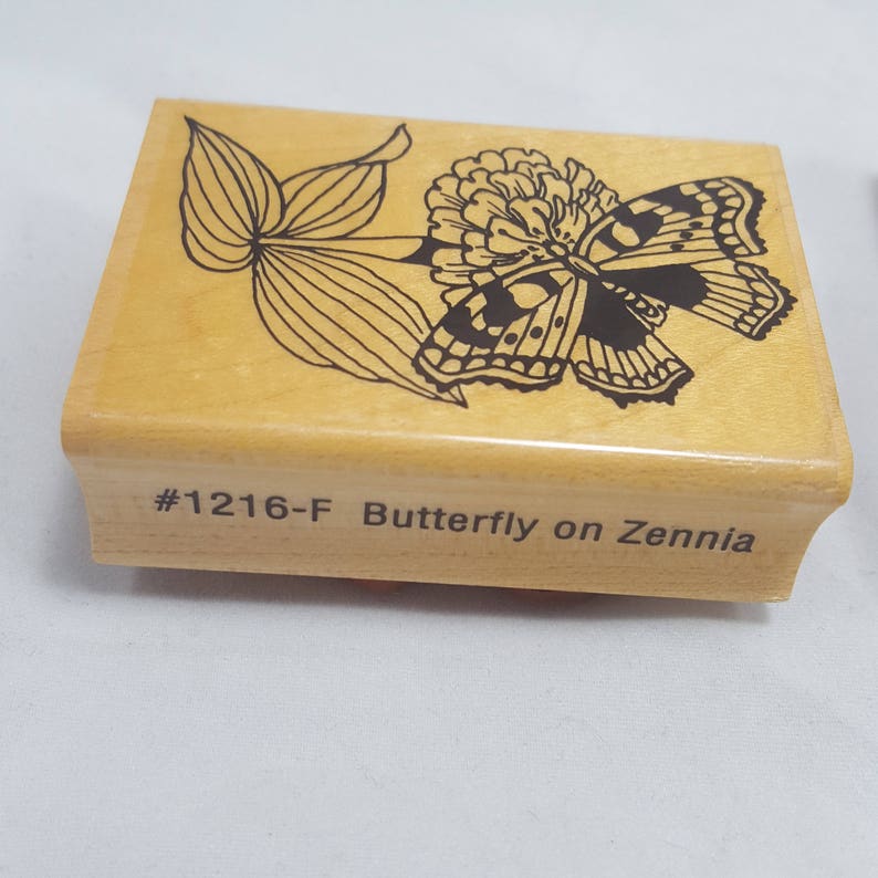 2 Butterfly Rubber Stamps, Embossing Arts JKL Designs, Retired