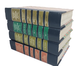 4 Vintage Reader's Digest Volumes Lot, Vintage Aesthetic Books, Decorative Covers, Old Books for Crafts, Instant Library, Staging Books Set