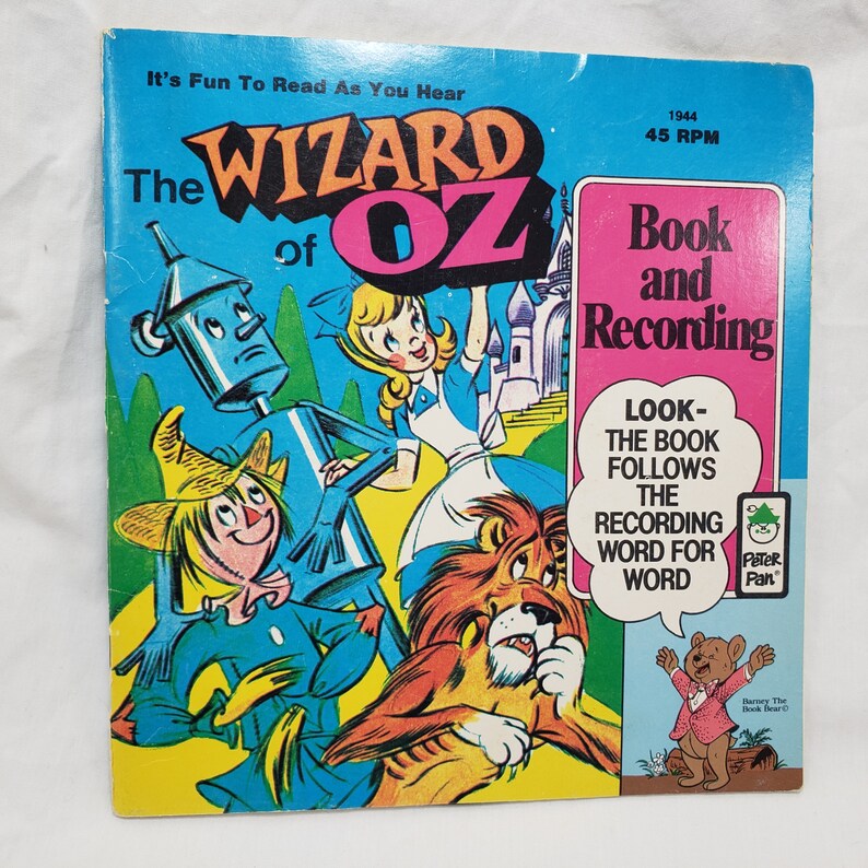 Vintage the Wizard of Oz Book & Record Set Peter Pan Brand Etsy