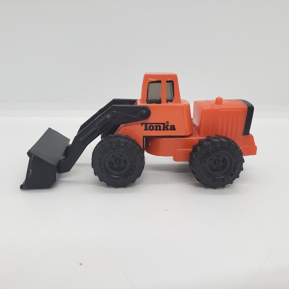 Tonka Front End Loader Vintage 1992 Metal Plastic Toy Orange