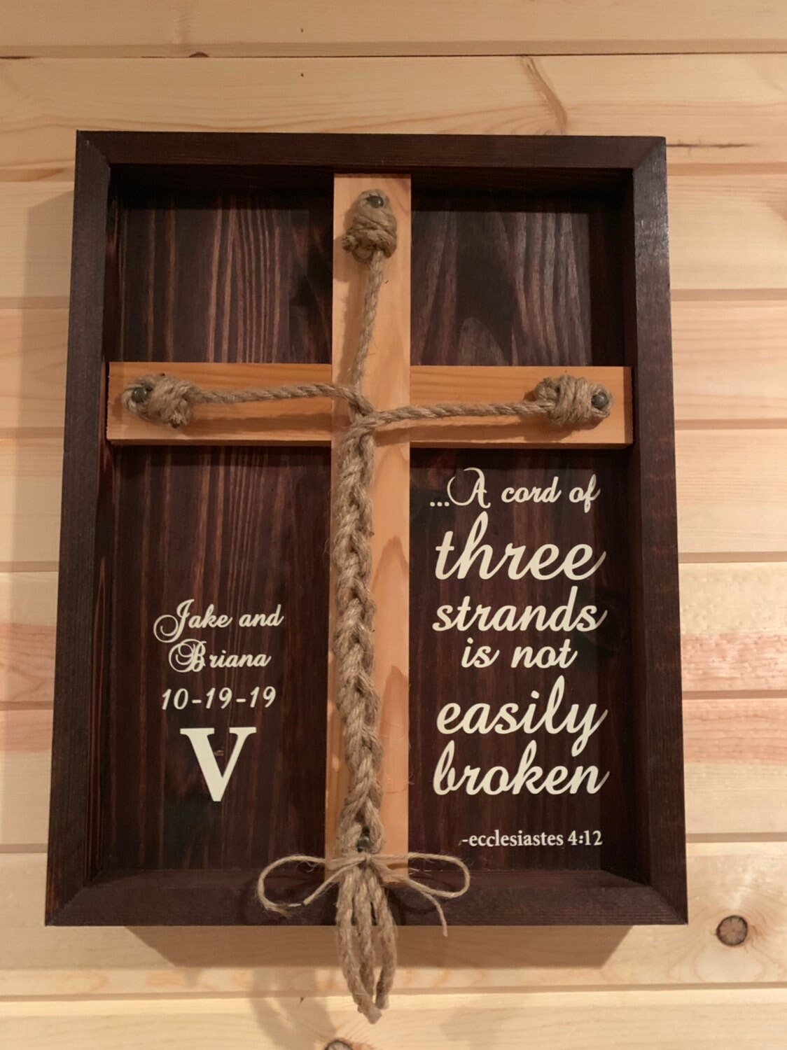 Wedding Unity Ceremony Braided Shadow Box (Small Version) - ecclesias…