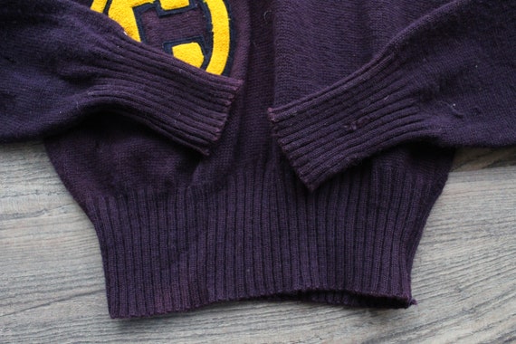 Vintage 1950s 60s Wool Letterman Varsity Sweater … - image 5