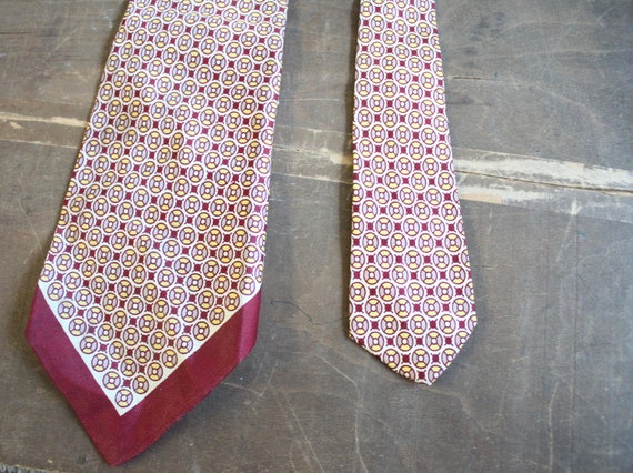 Vintage 1940s 50s Satin Patterned Tie // 40s 50s … - image 3