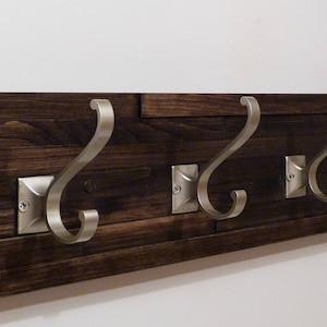 Modern and Rustic Entryway Coat Rack 30 Inches/5 hooks, Wall Coat Rack, Bathroom Towel Rack, Rustic Coat Rack