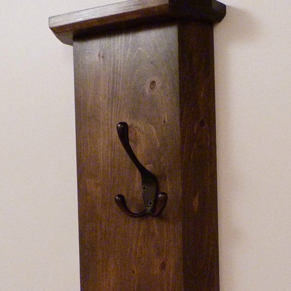 Vertical Entryway, Hallway or Mudroom Coat Rack, Wall Coat Rack, Rustic Coat Rack