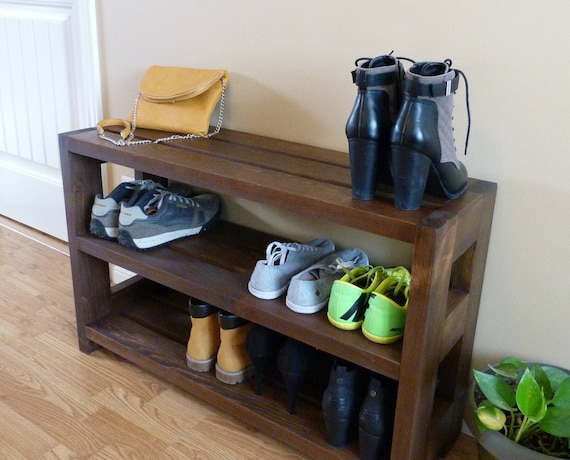 36 Inches Rustic Shoe Rack 3 Levels, Shoe Storage, Shoe Organizer, Shoe  Cabinet, Shoe Rack Wood 