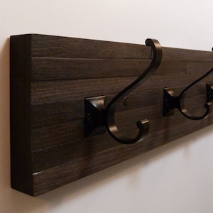 Modern and Rustic Entryway Coat Rack 30 Inches/5 hooks, Wall Coat Rack, Bathroom Towel Rack, Rustic Coat Rack