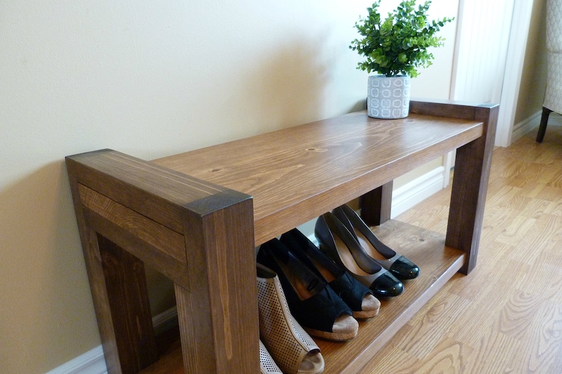 36 Inches Rustic Entryway Bench Modern Entryway Bench Bench Etsy