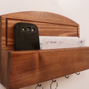 Mail Organizer Wall, Mail Rack, Entryway Organizer, Key Rack, Rustic Key Rack, Mail and Key Holder, Mail and Key Organizer, Early American