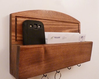 Mail Organizer Wall, Mail Rack, Entryway Organizer, Key Rack, Rustic Key Rack, Mail and Key Holder, Mail and Key Organizer