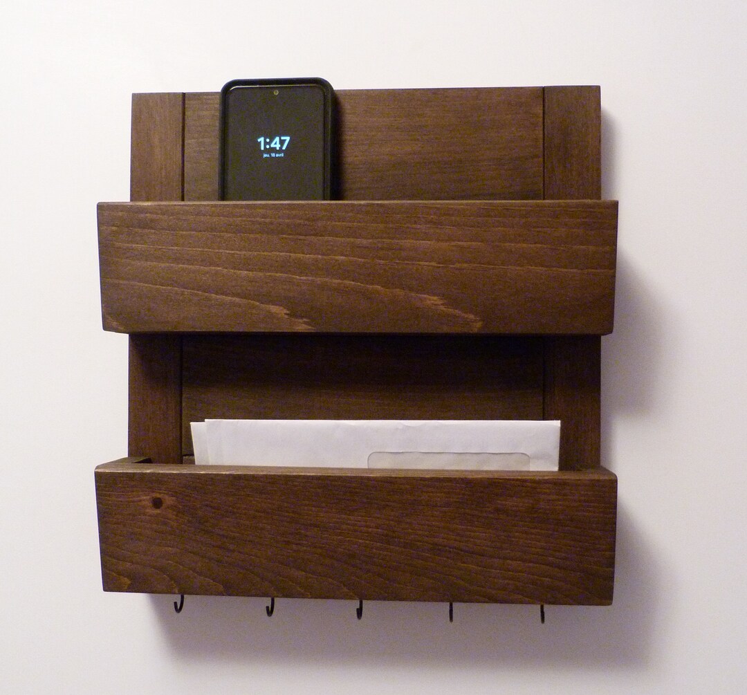 Home Mail Rack Mail Organizer Wall, Mail Rack, Entryway Organizer, Key Holder, Rustic ...