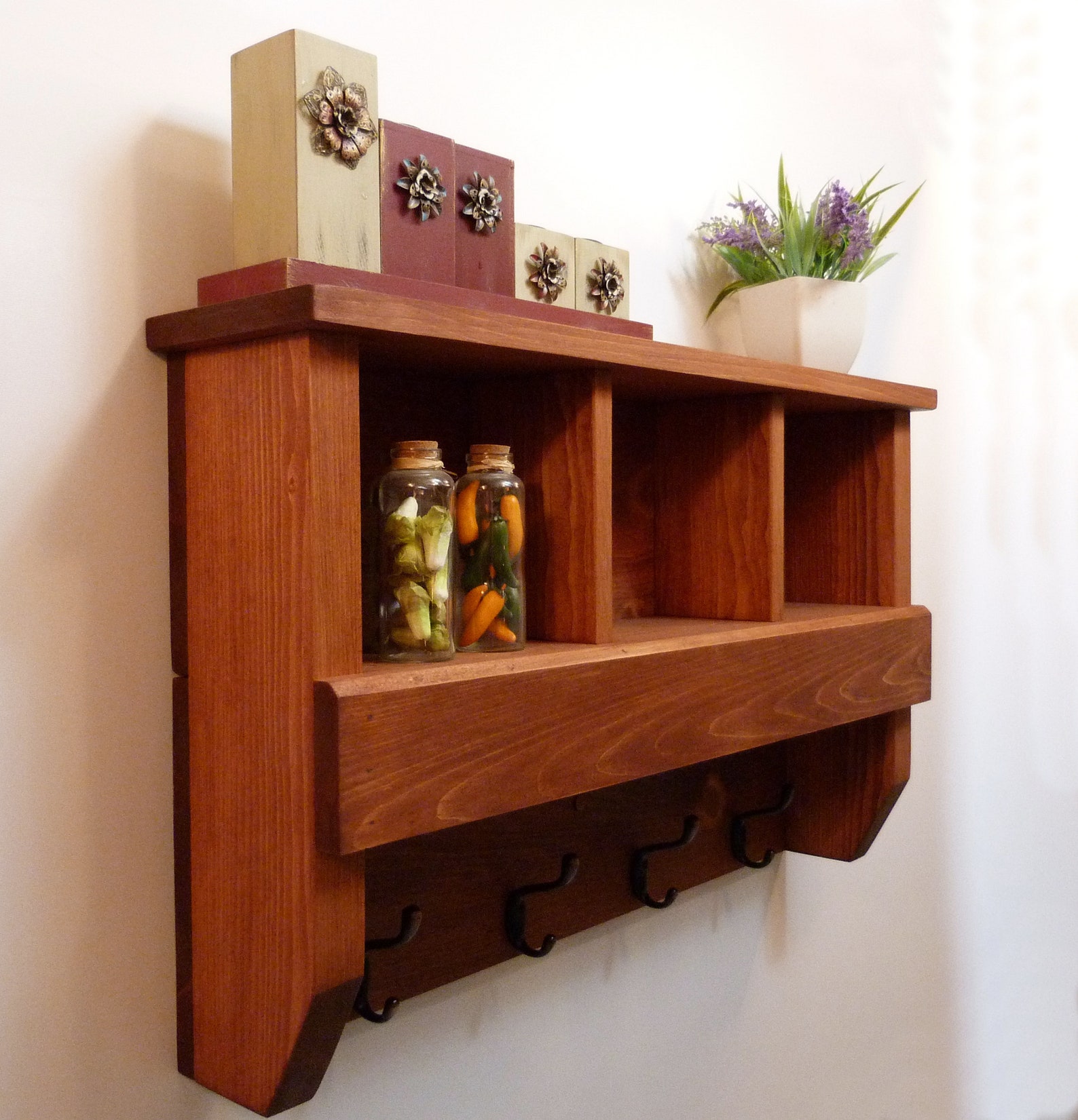 Entryway Coat Rack With Cubbies Coat Rack With Shelf Coat Etsy
