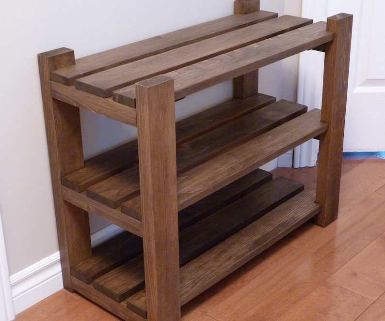 Shoe Rack Slates Shoe Rack-3 Levels / With Length Options, Shoe Storage, Shoe Organizer ...