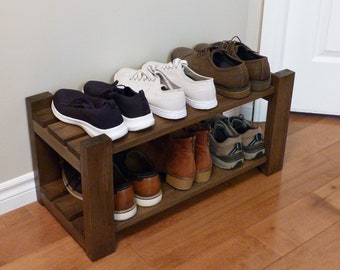 Étagère à Chaussures de Hall d'Entrée, Couloir ou Vestiaire, Tablette à Chaussures, Rack à Chaussures, Porte-Soulier