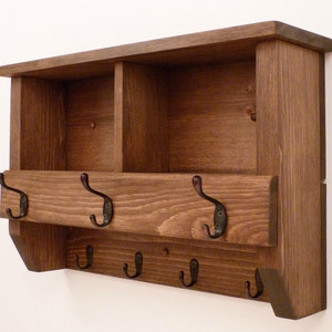Entryway Coat Rack with Cubbies, Coat Rack with Shelf, Coat Rack with Storage, Wall Coat Rack, Rustic Coat Rack, Entryway Organizer