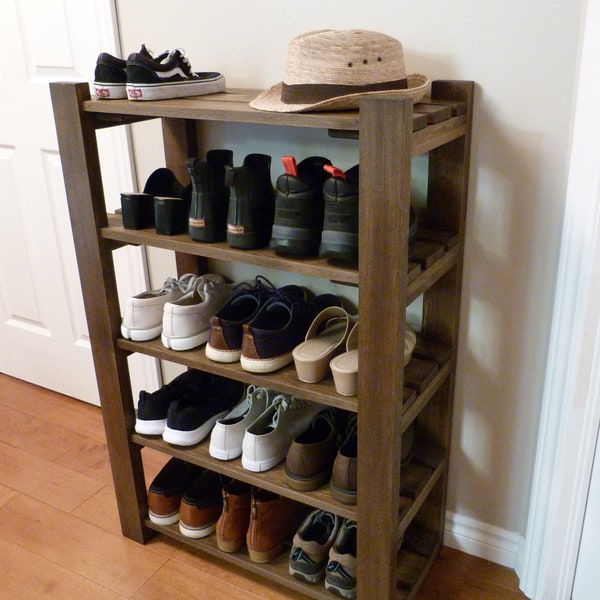 Shoe Rack-5 levels / with length options, Shoe Storage, Shoe Organizer, Shoe Cabinet, Shoe Rack Wood
