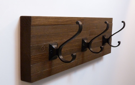 Modern and Rustic Entryway Coat Rack 18 Inches/3 Hooks, Wall Coat Rack,  Bathroom Towel Rack, Rustic Coat Rack 