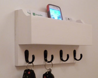 Mail Organizer Wall, Mail Rack, Entryway Organizer, Key Rack, Key Holder, Rustic Key Rack, Mail and Key Holder, Mail and Key Organizer