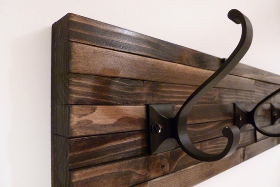 30" RUSTIC RECLAIMED WOOD COAT RACK WITH 5 WARDROBE HOOKS 30" RUSTIC RECLAIMED WOOD COAT RACK WITH 5 WARDROBE HOOKS