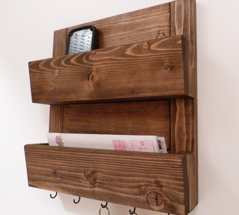 Mail Organizer Wall Mail Rack Entryway Organizer Key Etsy