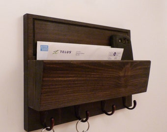 Mail Organizer Wall, Entryway Organizer, Key Rack, Key Holder, Rustic Key Rack, Mail and Key Holder, Mail and Key Organizer