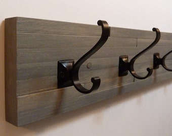 Modern and Rustic Entryway Coat Rack 30 Inches/5 hooks, Wall Coat Rack, Bathroom Towel Rack, Rustic Coat Rack