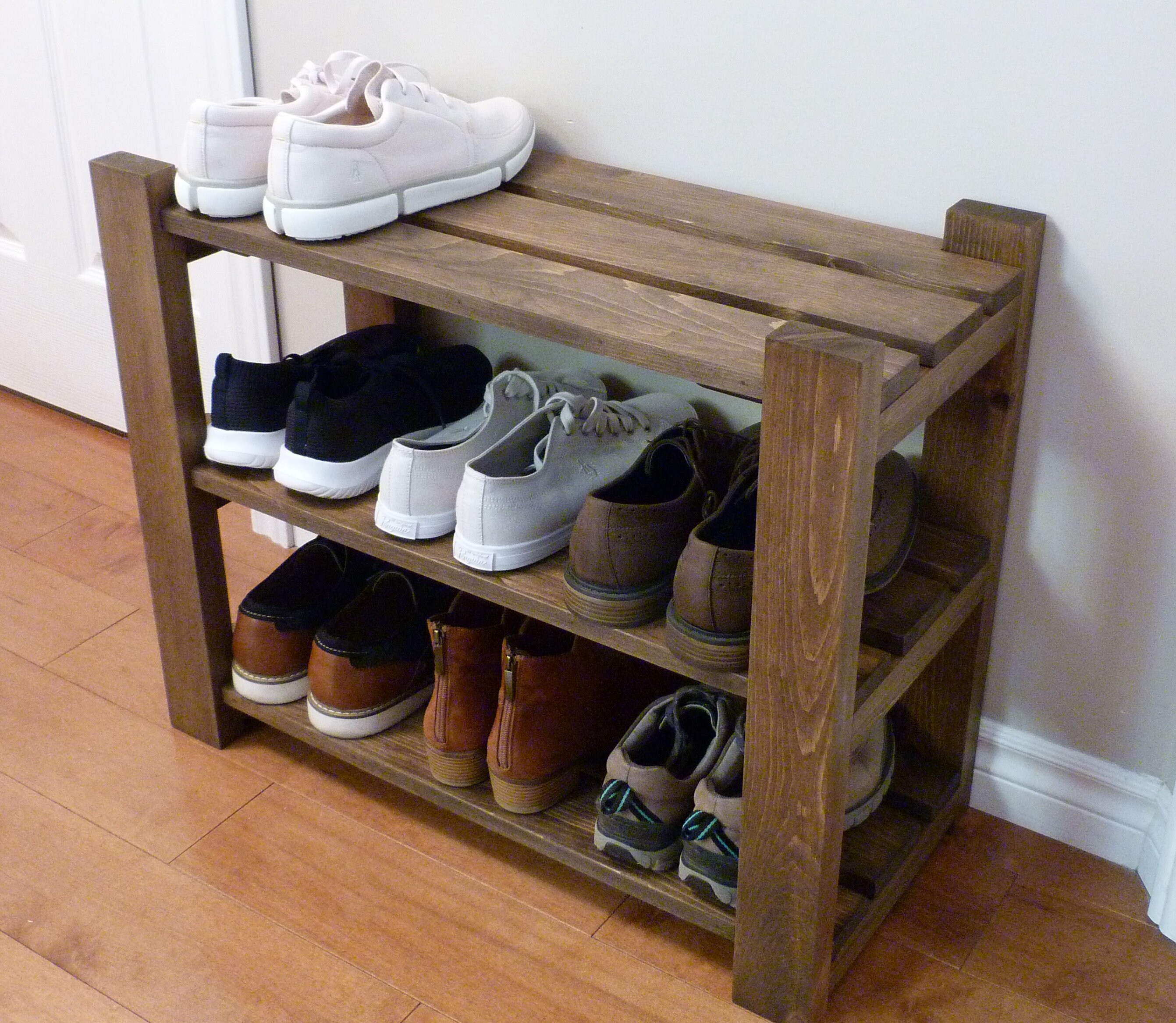 Shoe Level Rack Shoe Rack-3 Levels / With Length Options, Shoe Storage, Shoe Organizer ...