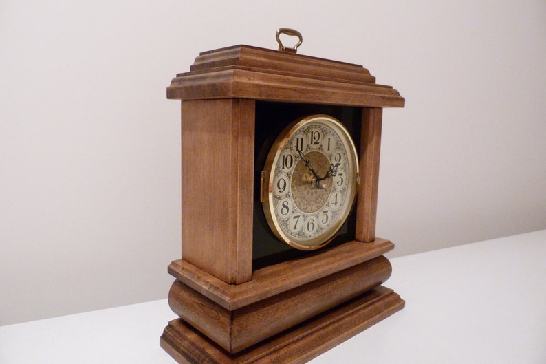 Mantle Clock Wood Mantle Clock Handmade Clock Clock Mantel Etsy