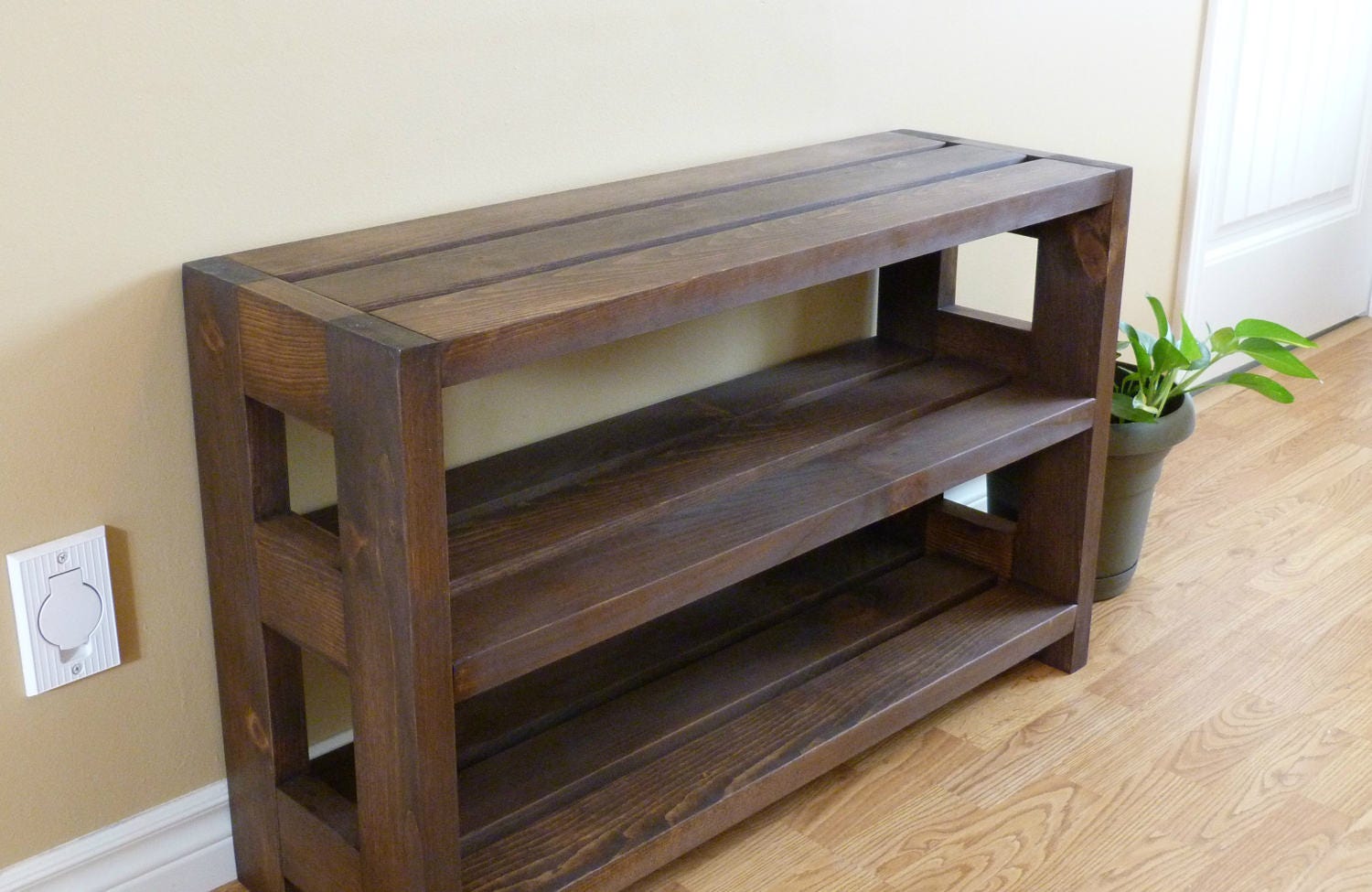 36 Inches Rustic Shoe Rack 3 Levels, Shoe Storage, Shoe Organizer, Shoe  Cabinet, Shoe Rack Wood 