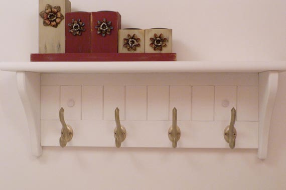 Modern Entryway Coat Rack Bedroom Wall Shelf Bathroom Shelf