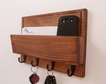 Mail Organizer Wall, Mail Rack, Entryway Organizer, Key Rack, Rustic Key Rack, Mail and Key Holder, Mail and Key Organizer