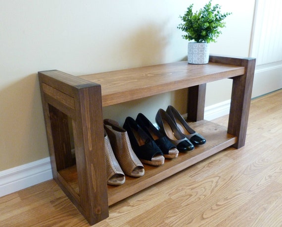 36 Inches Rustic Entryway Bench, Modern Entryway Bench, Bench Storage, Shoe  Organizer, Entryway Bench, Shoe Bench Wood 