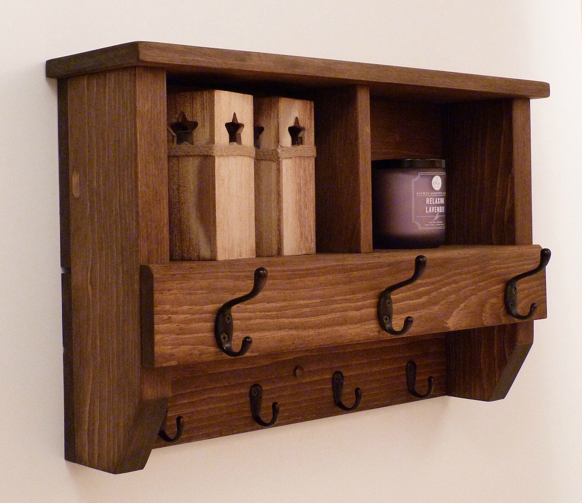 Entryway Coat Rack With Cubbies Coat Rack With Shelf Coat Etsy