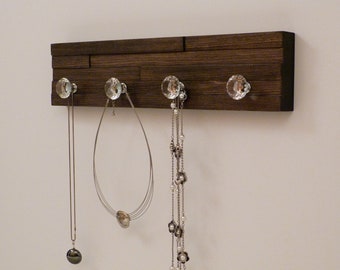 Organizador de joyas de 16 pulgadas/4 perillas, soporte para collares, soporte para pulseras