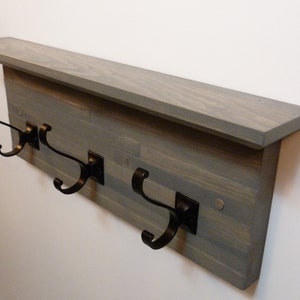 Modern and Rustic Entryway, Hallway or Mudroom Coat Rack 20 Inches/3 hooks, Wall Coat Rack, Bathroom Towel Rack