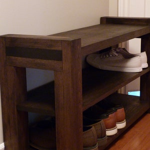 36 inches Rustic Entryway Bench, Modern Entryway Bench, Bench Storage, Shoe Organizer, Entryway Bench, Shoe Bench Wood