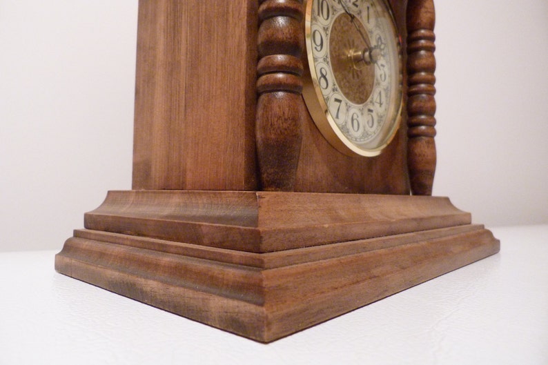 Mantle Clock Wood Mantle Clock Handmade Clock Clock Mantel Etsy