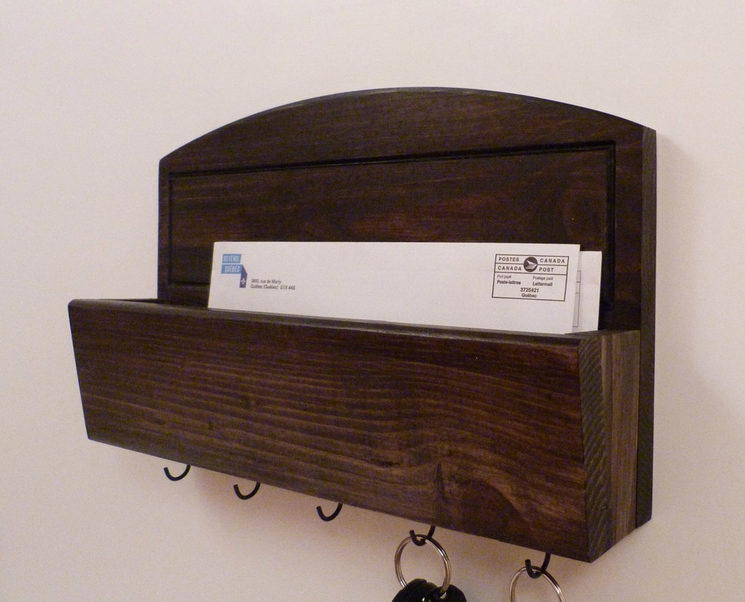 Mail Organizer Wall, Mail Rack, Entryway Organizer, Key Rack, Rustic ...