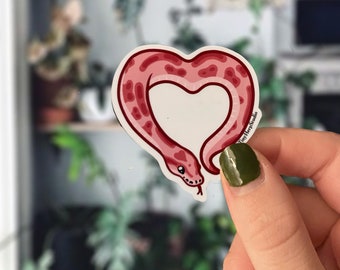 Ball Python Heart Sticker